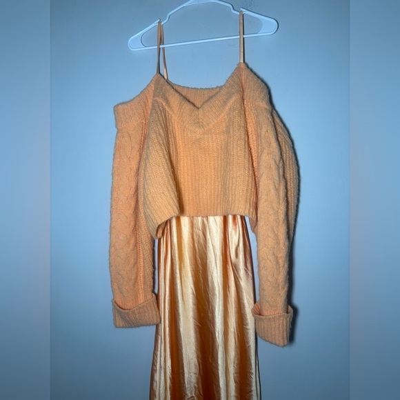 Mare Mare x Anthropologie Layered Sweater & Slip Dress size XL - Picture 3 of 6